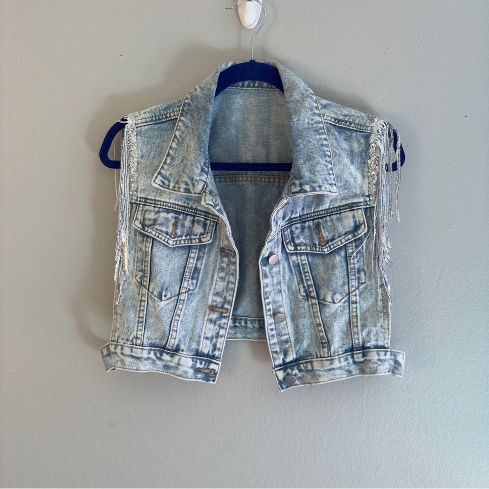 Fringe Denim Vest